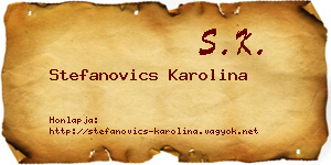 Stefanovics Karolina névjegykártya